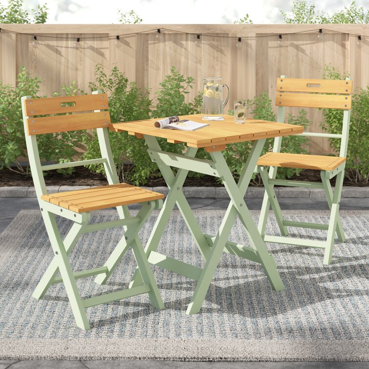 Outdoor bistro deals set wood